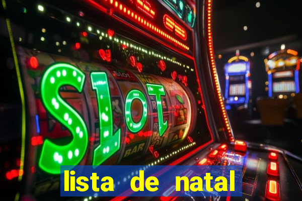 lista de natal para imprimir